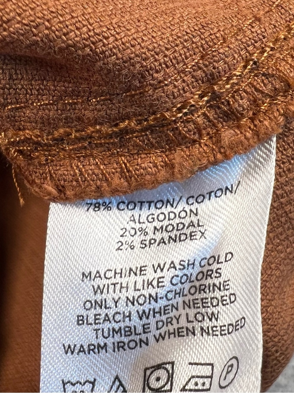 Loft The Palmer Wide Leg Corduroy Pants Patch Pocket Front Brown Women's 10 - Picture 6 of 10